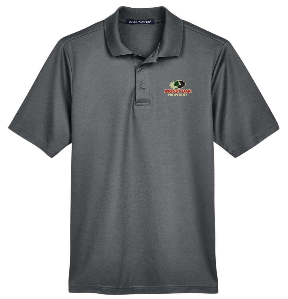 Devon & Jones CrownLux Performance Men's Plaited Polo - Graphite