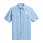 Men's Port Authority Short Sleeve UV Daybreak Shirt - Light Blue