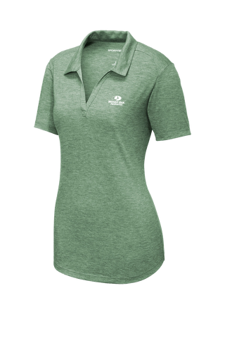Women's TriBlend Polo  - Forest Green Heather